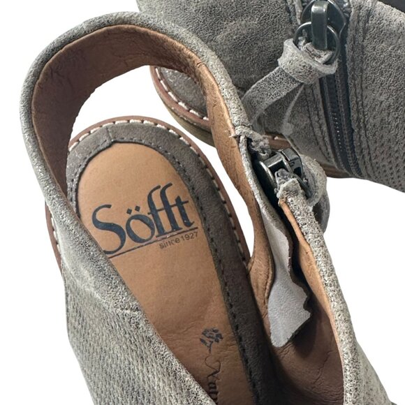 Söfft Women Peep Toe Leather Sandals Size 6.5M Metallic Tan Comfort Casual Shoes - Picture 4 of 13
